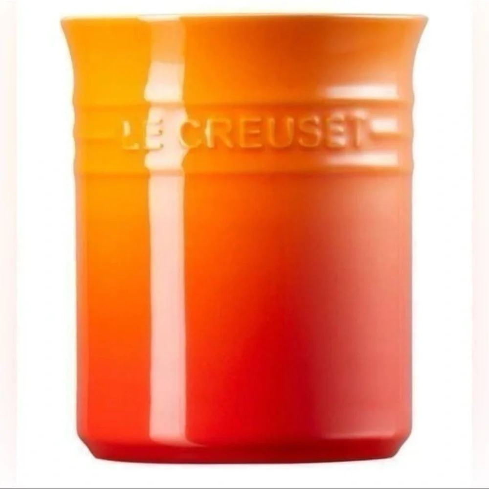 NEW with Tags Le Creuset Flame Orange and Red 1L Utensil Holder